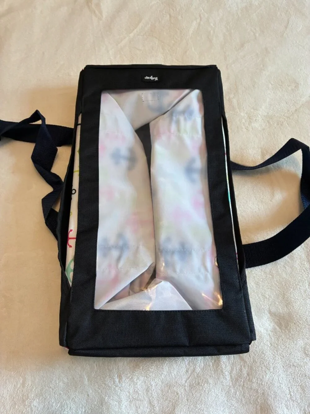 Thirty-One Medium Utility Tote + Top-A-Tote NWT First Mate Anchor Print Retired - Picture 9 of 10